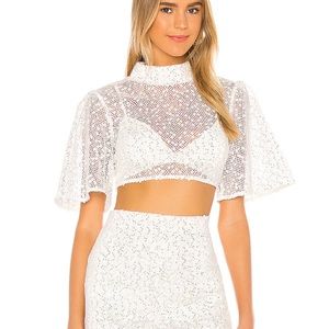 Ibiza Top in White & Silver